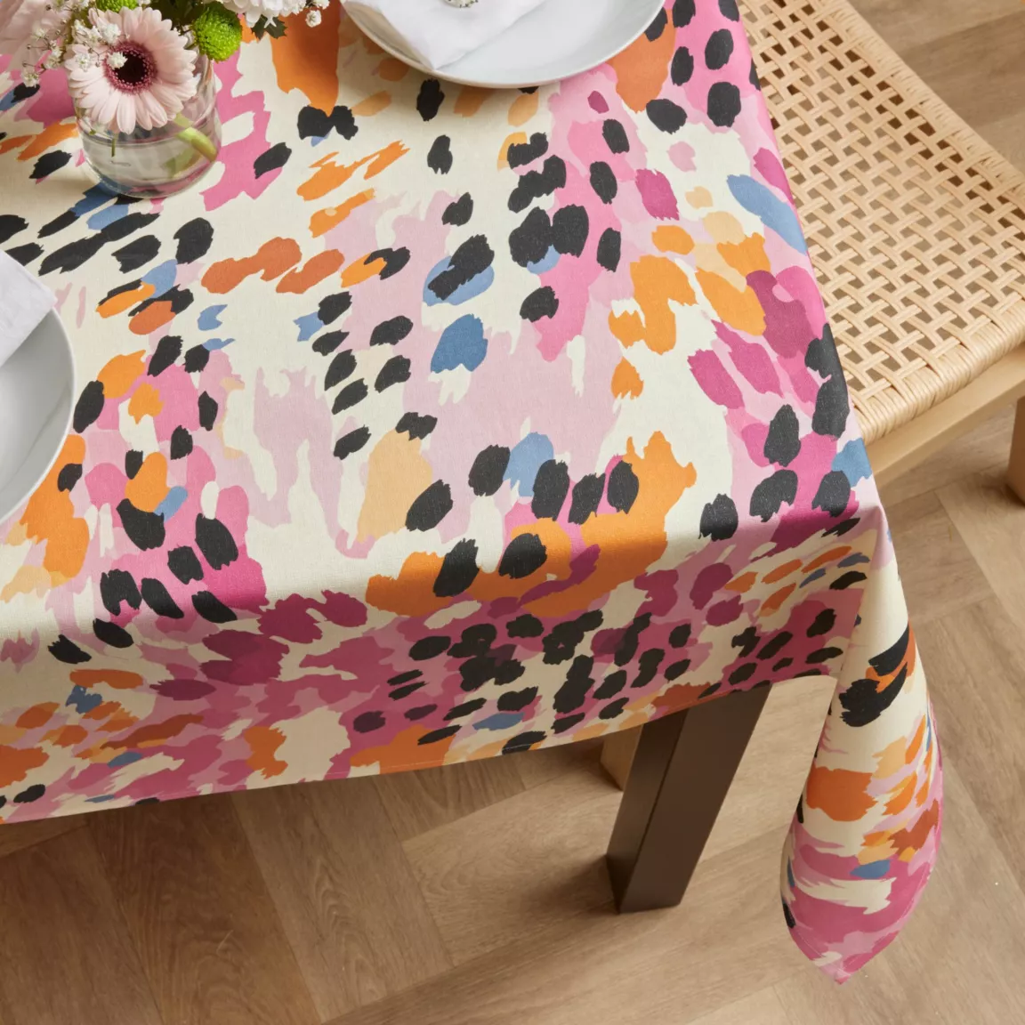 Nappe rectangulaire coton enduit (150 x 250 cm) Mowgli Multicolore