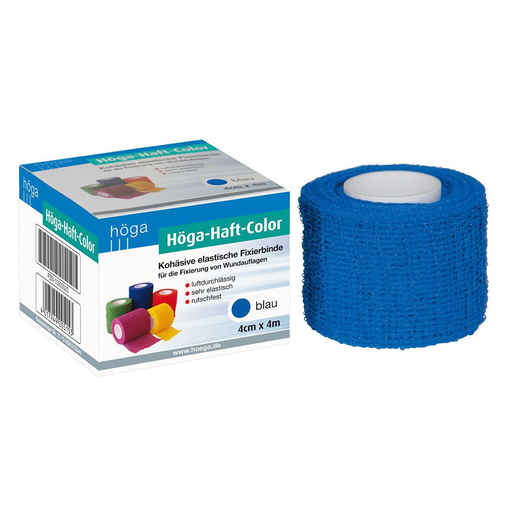 Höga-Haft-Color Fixierbinde 4 cm x 4 m blau