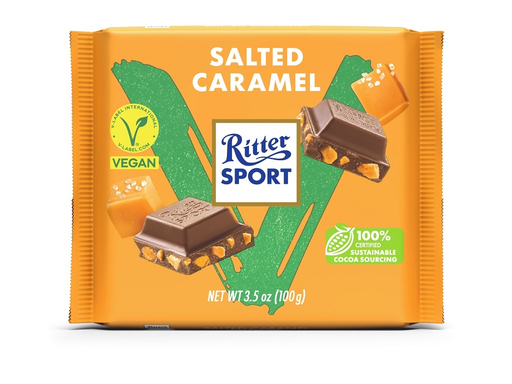 CHOCOLATE RITTER SPORT AMENDOA CARAMELO SAL VEGAN 100G