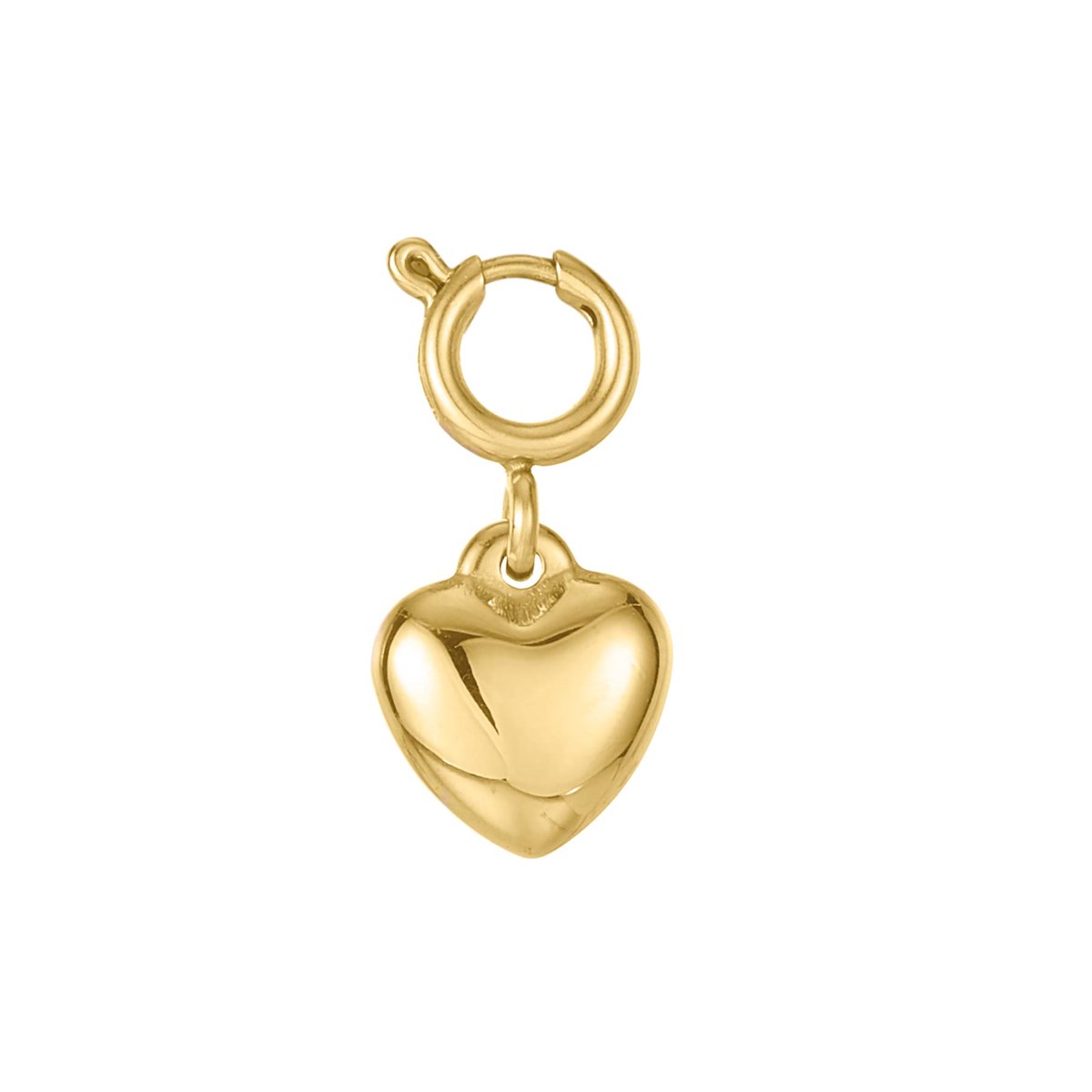 Charm Coeur acier doré or
