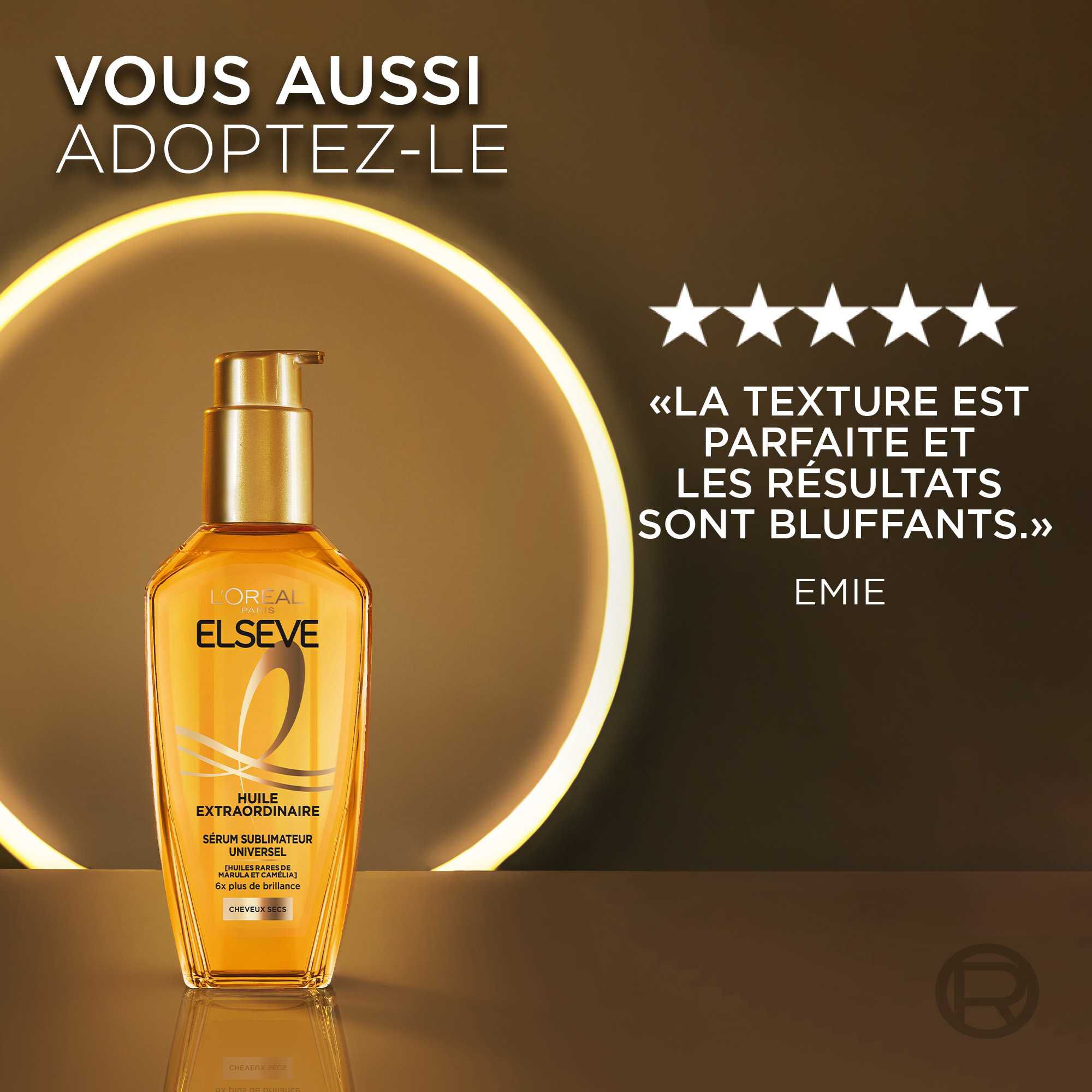 Elseve Huile Extraordinaire Universelle · Cheveux doux et éclatants
