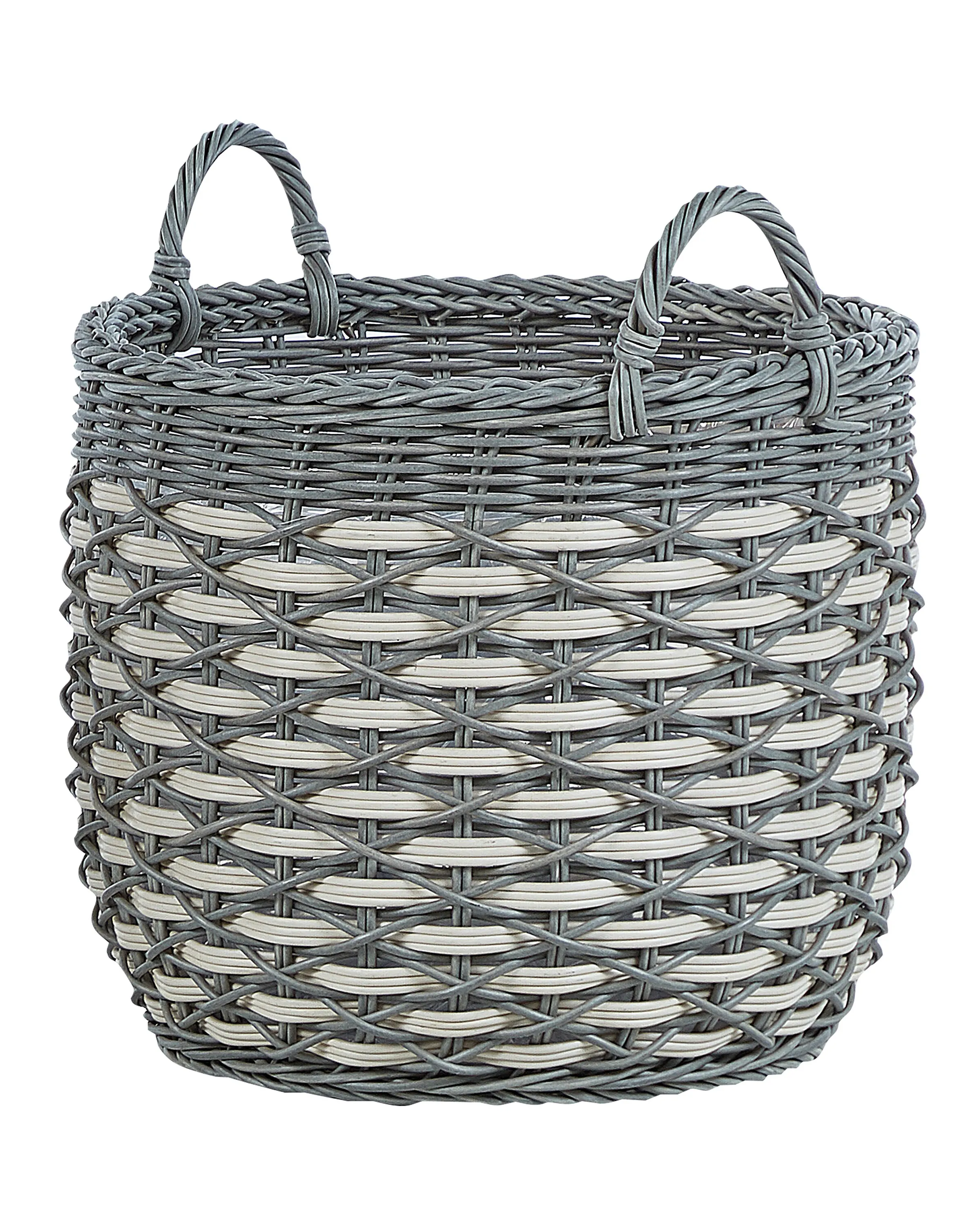 Set van 3 bloempotten GEFIRA PE rotan 31/39/49 cm Grijs