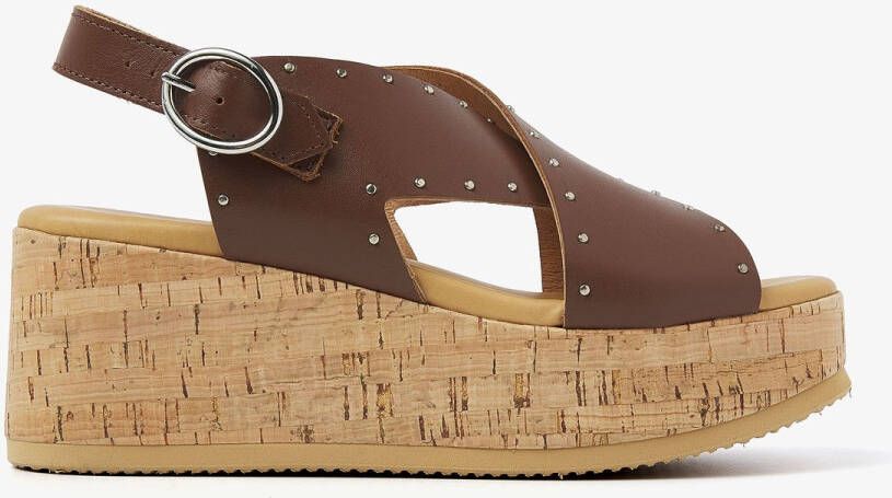 VIA VAI Sandalen Dames Sissel Elaine Maat: 41 Materiaal: Leer Kleur: Zand