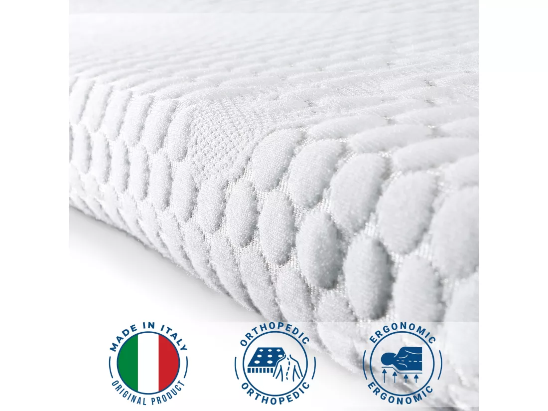 Surmatelas Simple pour matelas à mémoire de forme | Surmatelas de 6 cm | Surmatelas déhoussable | Antibactérien et antifongique | 100 x 190