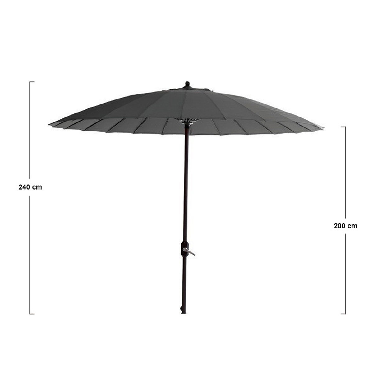 Garden Impressions Manilla stokparasol - Anthracite