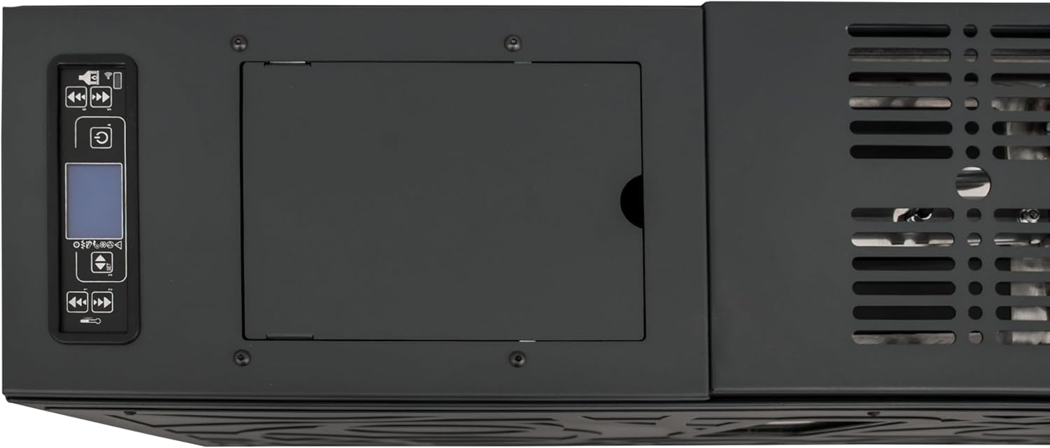 STUFE A PELLET ITALIA Super Slim 7 KW | Pelletöfen mit Belüftung Modernes und Kompaktes Design Effizienz 91% Heizt 70m² Autonomie 18 Sdt Programmierbar 5 Kräfte 24 Monate Garantie Schwarz