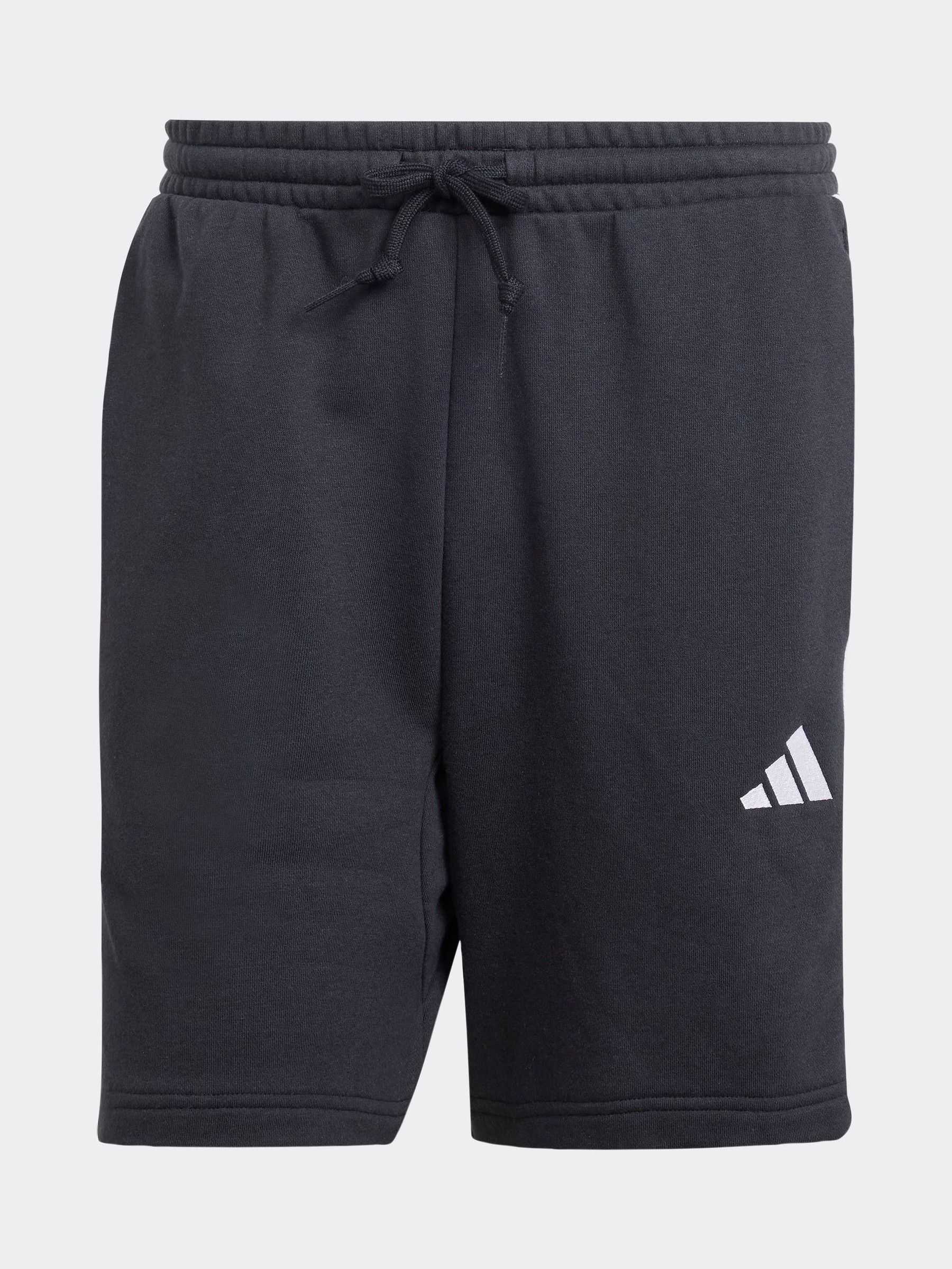 Zwart wit - adidas Essential 3-Stripes French Terry Shorts