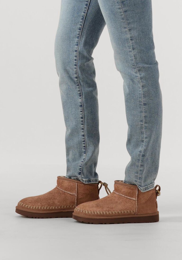 bruine ugg vachtlaarzen w classic ultra mini biarritz