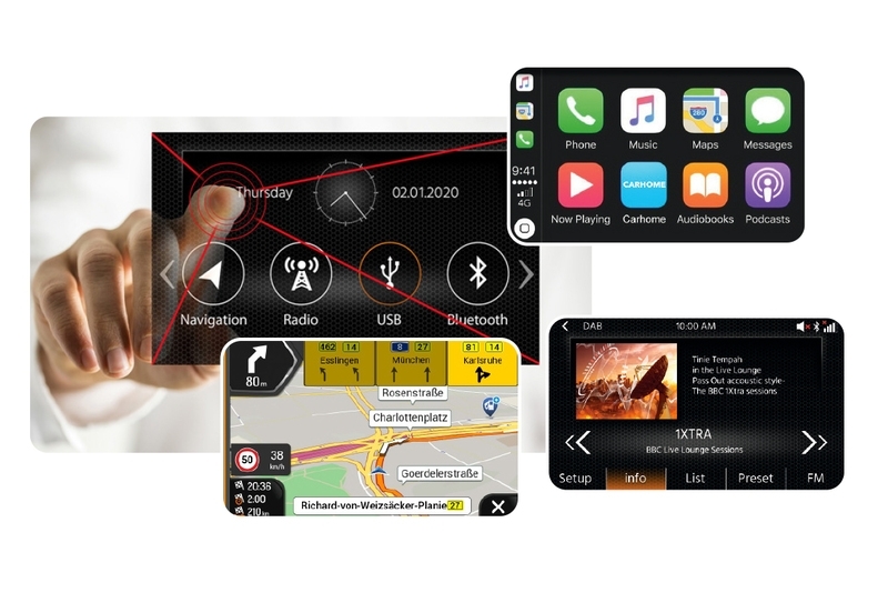 Xzent X-227 DAB  Infotainmentsystem inkl. Apple CarPlay