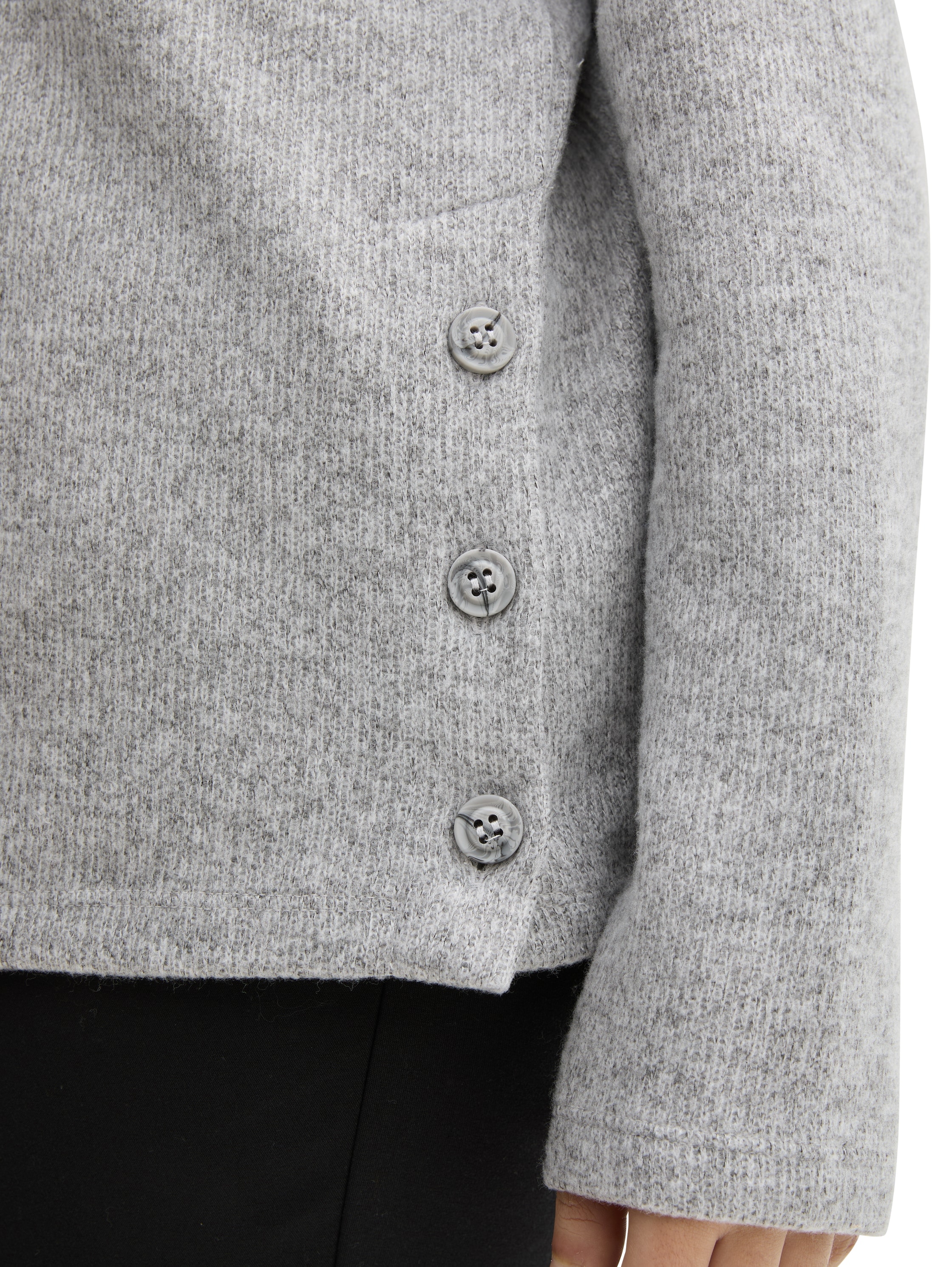 TOM TAILOR PLUS Fleecepullover , mit U-Boot-Auschnitt