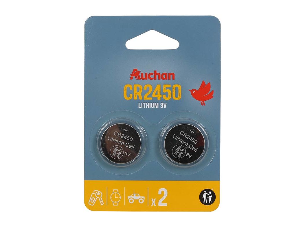 PACK 2 PILHAS LITIUM AUCHAN STANDARD CR2450