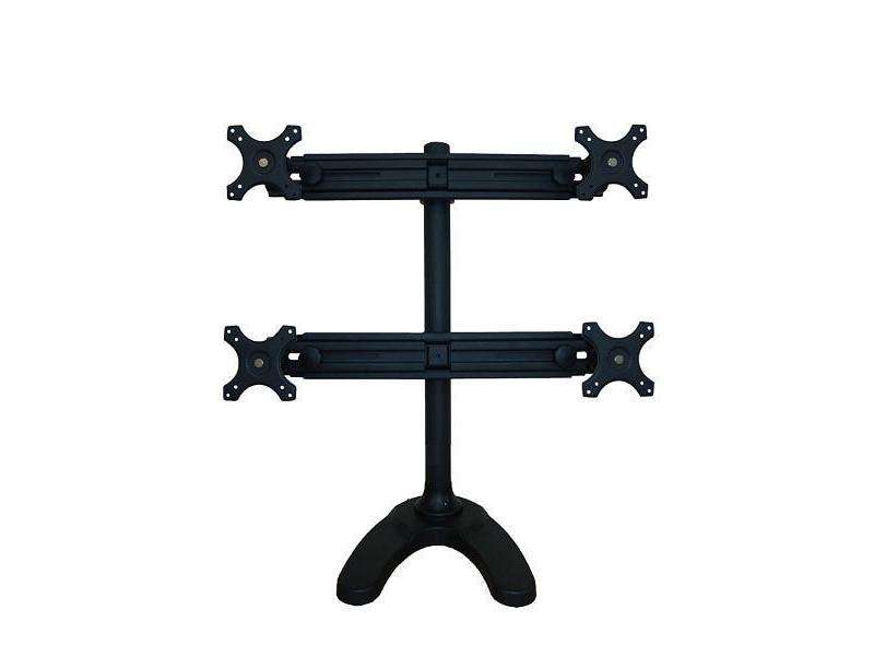 NEOMOUNTS Monitor-Standfuss FPMA-D700DD4 Schwarz Für 4 Flachbildschirme von 19