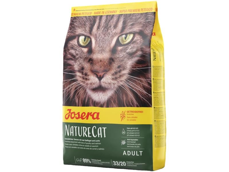 Josera Trockenfutter Nature Cat ohne Getreide, 10 kg Alleinfuttermittel für ausgewachsene Katzen