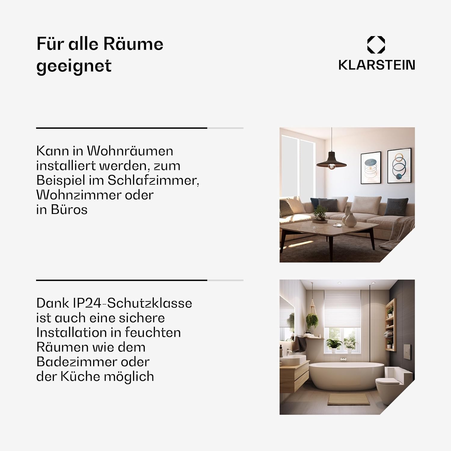 Klarstein Elektroheizung, Konvektor-Heizung mit Bodenrollen, Mobile Elektroheizung Energiesparend, Schlanke, Leise Heizung Elektrisch, Standgerät Heizkörper Elektrisch mit Thermostat, 2000 W