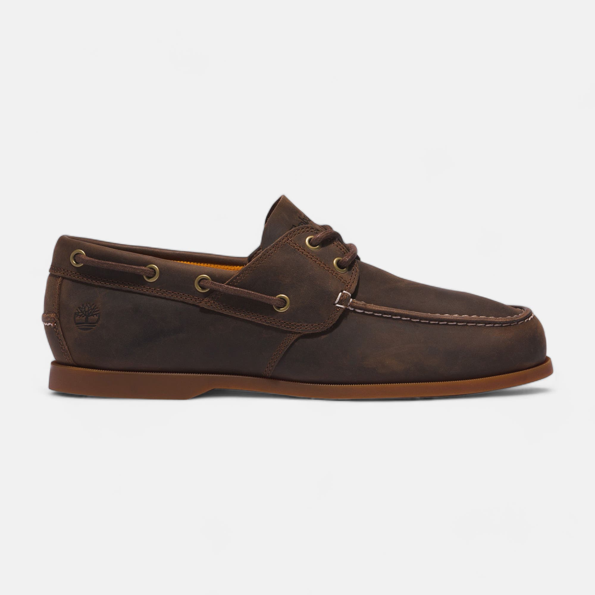 Chaussures bateau Homme en cuir marron