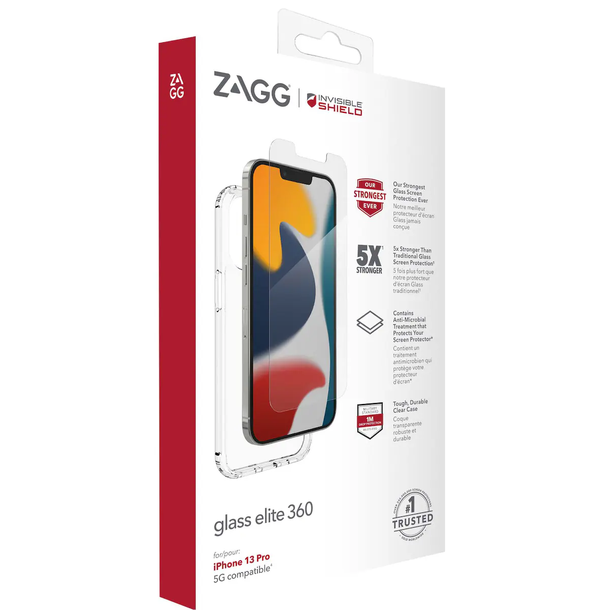 Zagg skjermbeskytter og deksel til iPhone 13 Pro