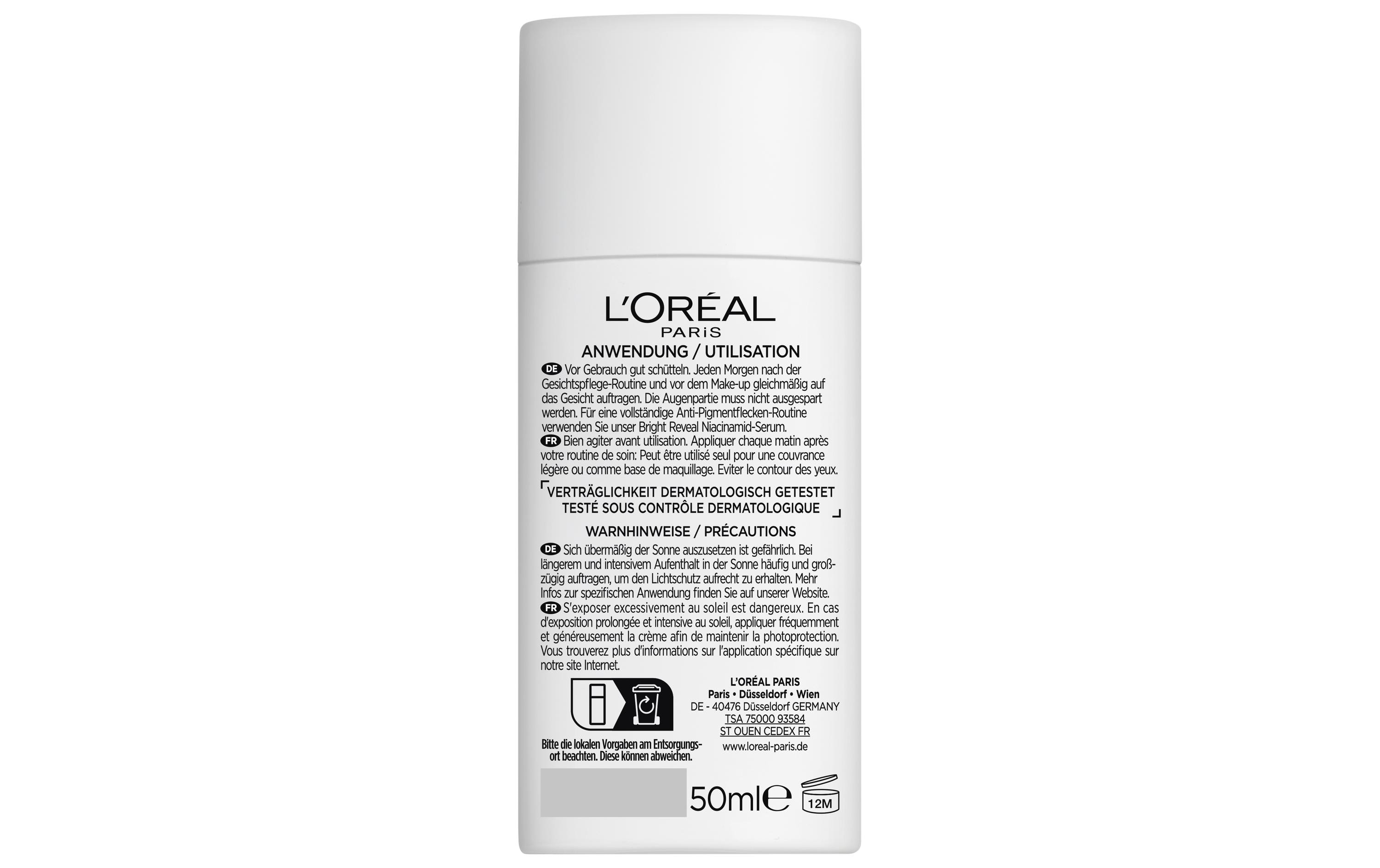 Gesichtsfluid Bright Reveal Tinted 50 mlGlow-Fluid schützt die Haut vor schädlicher UV-Strahlung