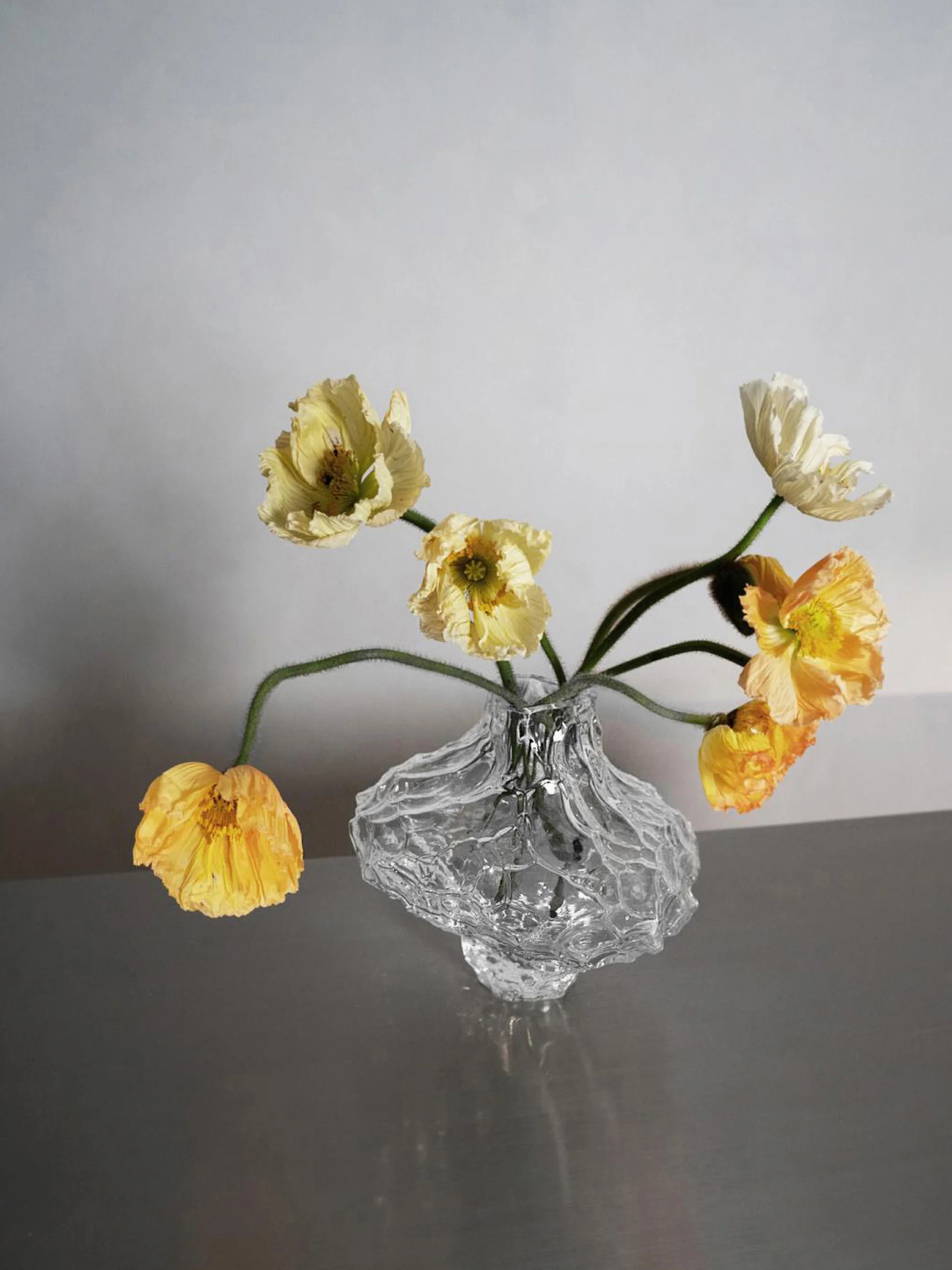 Mondgeblazen glazen vaas Canyon, H 23 cm