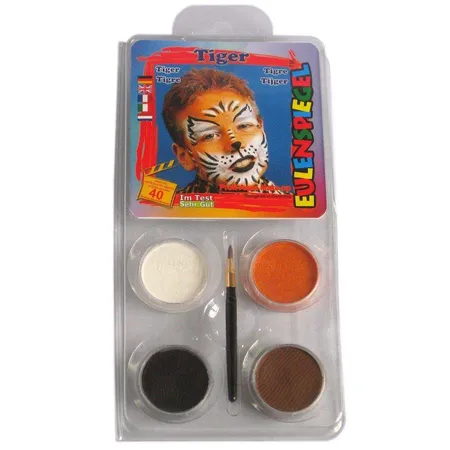 Eulenspiegel Schminke Aqua Motivset Tiger 4 Farben für ca. 40 Gesichter