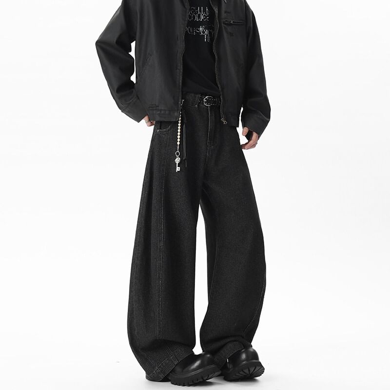 VEAZ - Mid Rise Washed Wide Leg Jeans