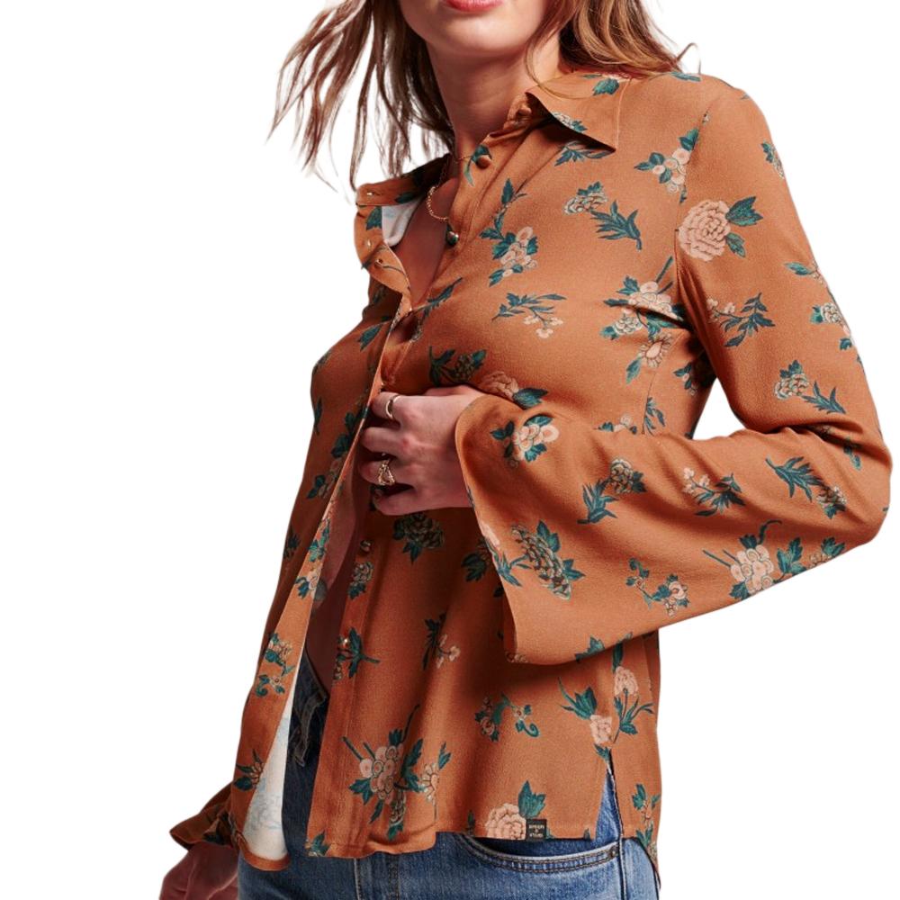 Superdry Chemise Orange Femme Superdry Seventies
