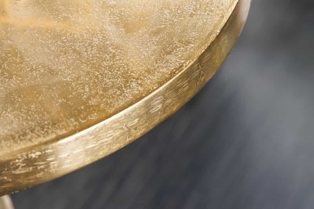 Barock Beistelltisch SAVOY 55cm gold Metall Dreibein rund Vintage