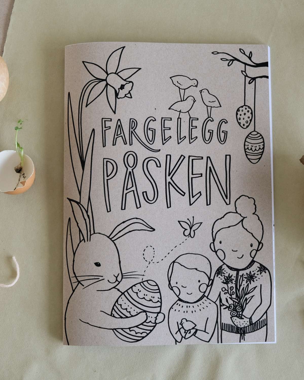 Fargeleggingsbok A4 m/ Påske Fargelegging – 100% Norsk | “Fargelegg Påsken”