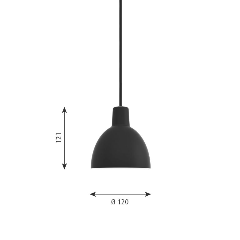 Louis Poulsen Toldbod 120 hanglamp Ø12 lichtgrijs