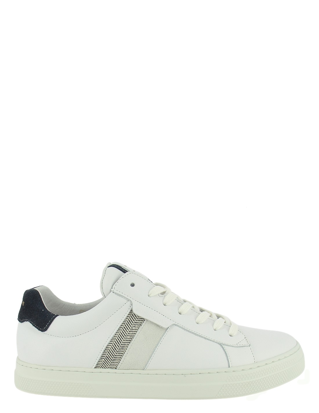 schmoove baskets de ville homme spark gang cuir blanc/noir/gris