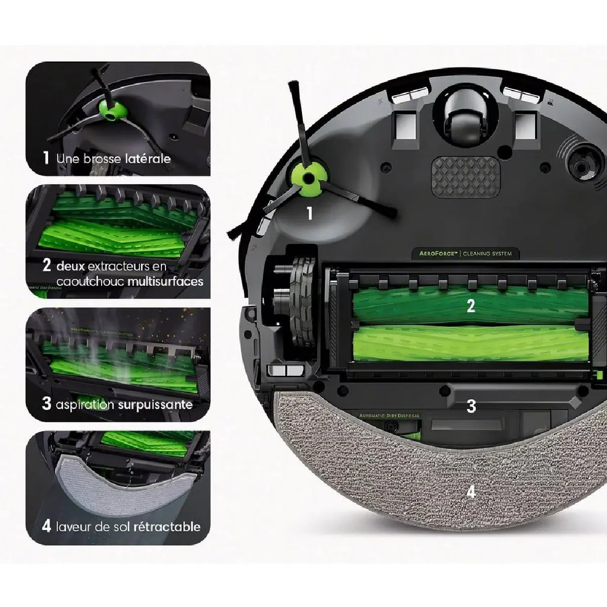 Aspirateur/laveur robot connecté - c755840 - IROBOT