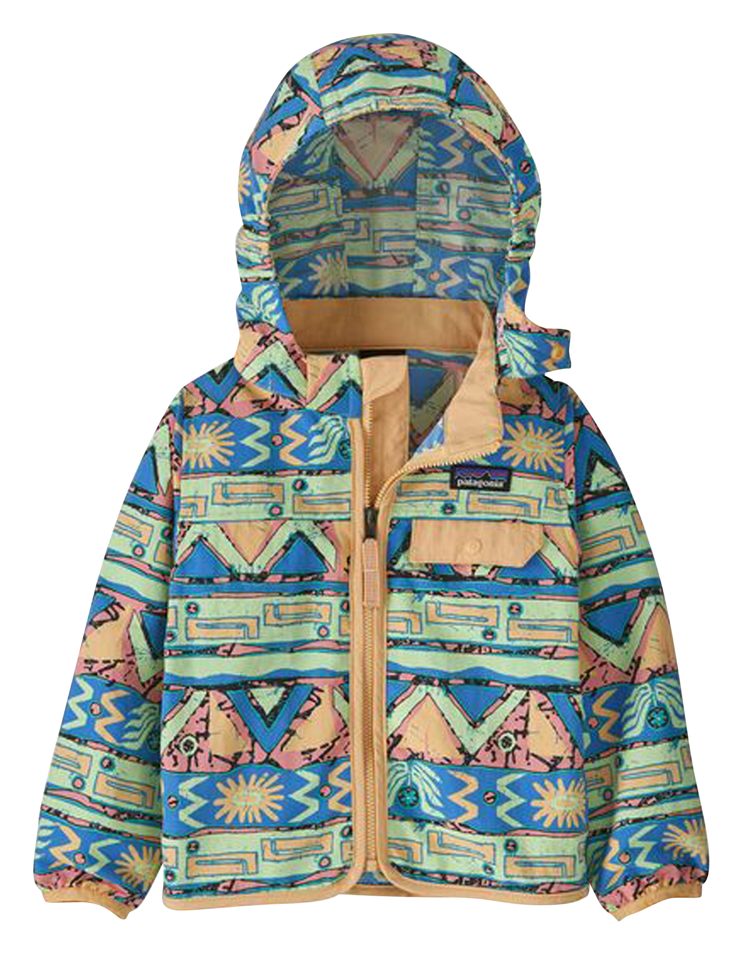 BAGGIES - Coupe-vent à capuche imprimée en fibres recyclées | Vert