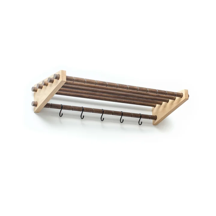 We Do Wood - Roon & Rahn Moodrack Wandgarderobe, 78 cm, Eiche geölt / geräuchert