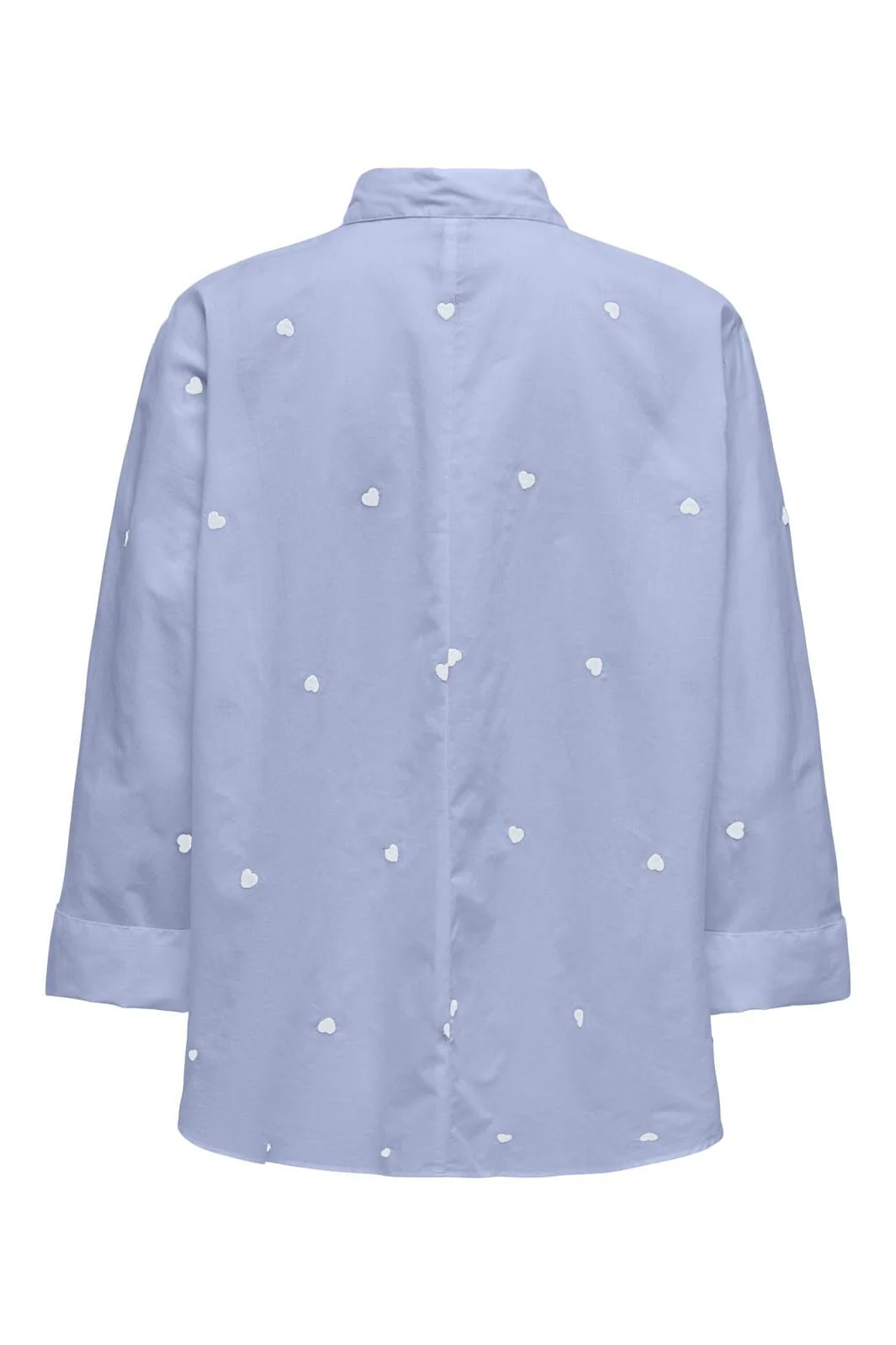 Only Onlnew Lina Grace Ls Emb Shirt 4749761 brunnera blue bright white heart