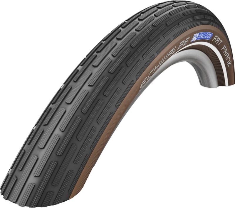Schwalbe Buitenband - Fat Frank K-Guard - 28 inch x 2.00 - Zwart/coffee Reflecterend