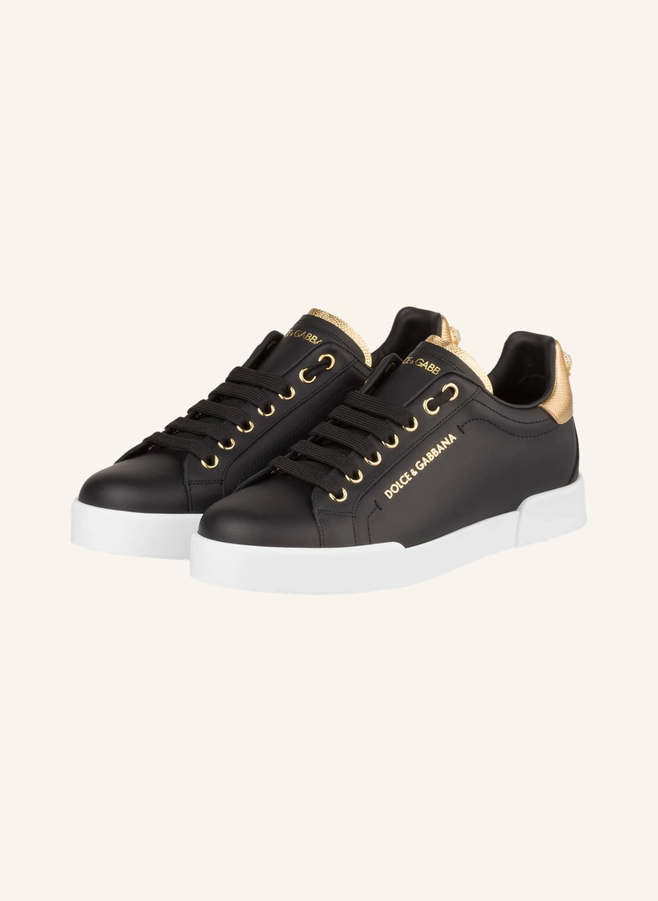 DOLCE & GABBANA Sneaker PORTOFINO mit Schmuckperle