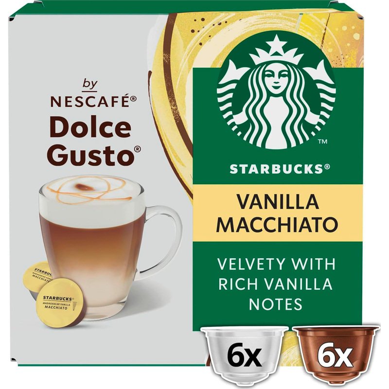 Capsules de café Starbucks Dolce Gusto Macchiato vanille - Boîte de 24