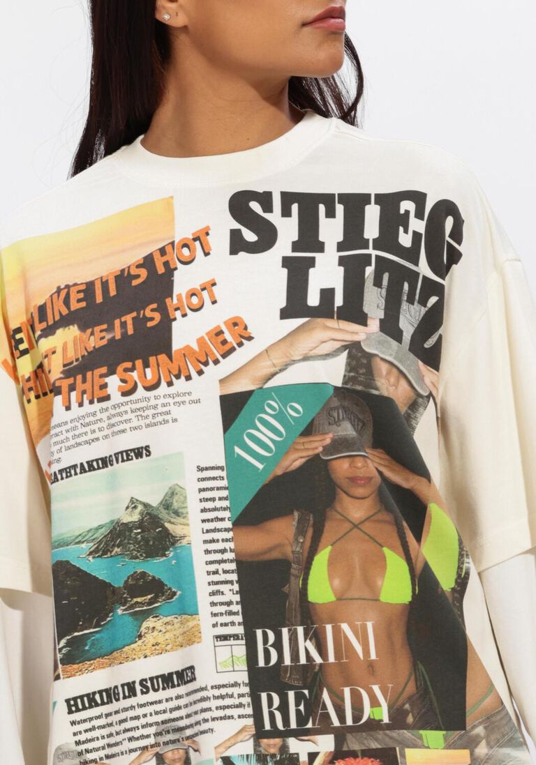 witte stieglitz tops & t-shirts dennis skate tee double sleeves