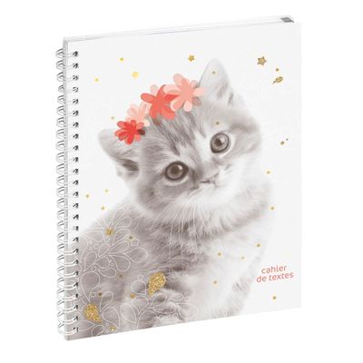 Cahier de textes Lovely - 17 x 22 cm - chat - Exacompta