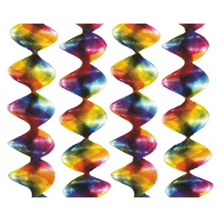 amscan Rotorspiralen Regenbogen, 5 x 60cm, 4 Stück