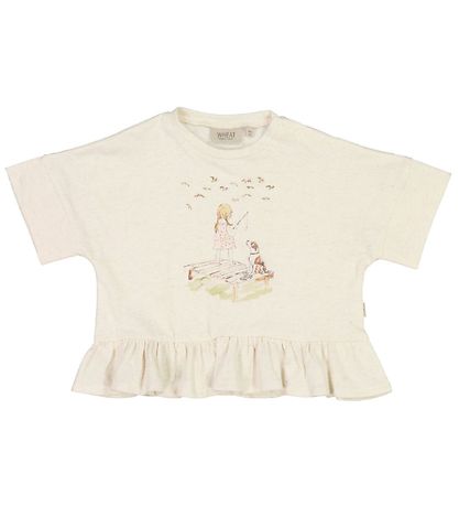 Wheat T-Shirt - Fischen - Moonlight Melange