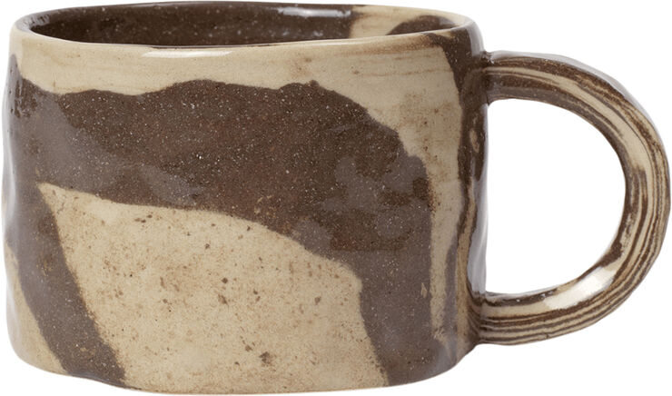 ferm LIVING Ryu Mug - Low - Sand/Brown Sand/brown