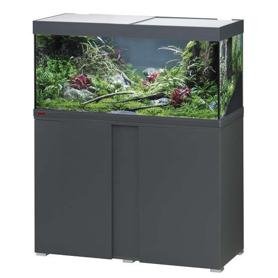 Aquarium avec meuble Vivaline en bois gris - 180 litres