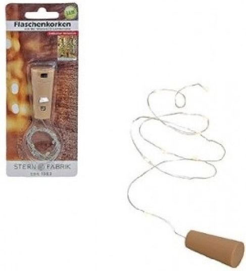 Stern Fabrik - LED Lichtsnoer - 80 cm - Warm Wit - Flesverlichting - Kurk