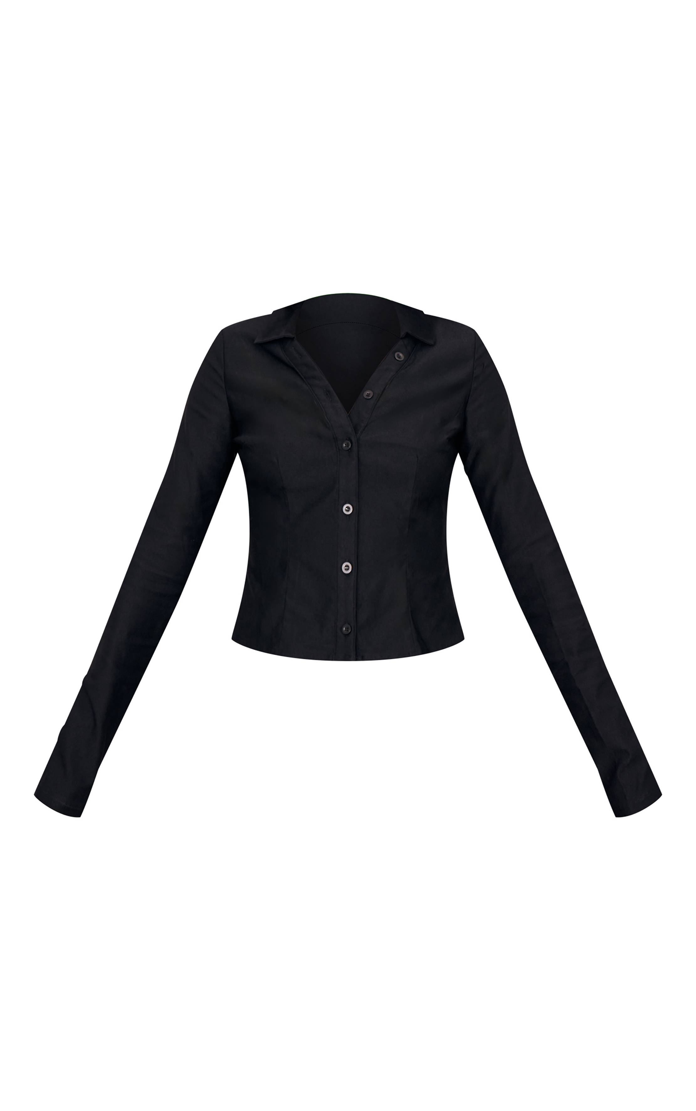 Noir Ensemble Coordonné Chemise Cargo Tissée À Manches Longues