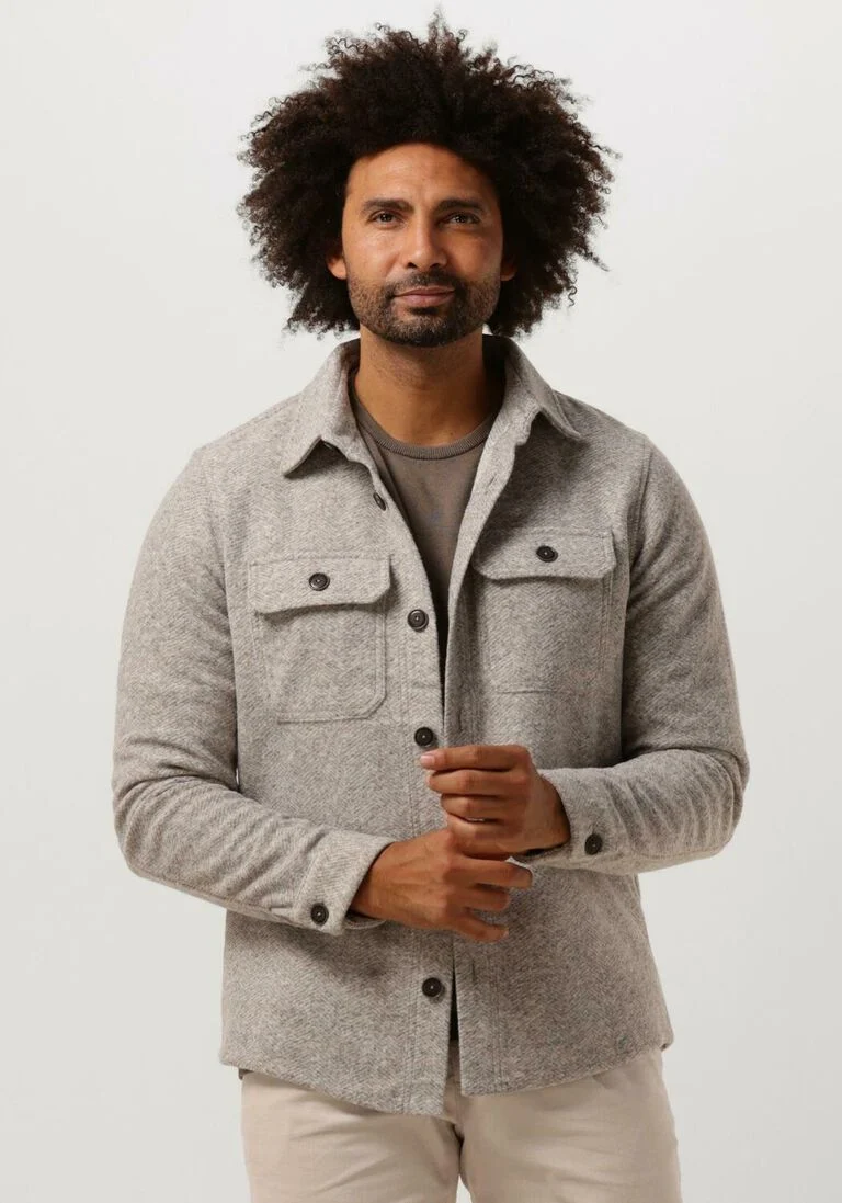PROFUOMO beige profuomo overshirt overshirt knit herringb