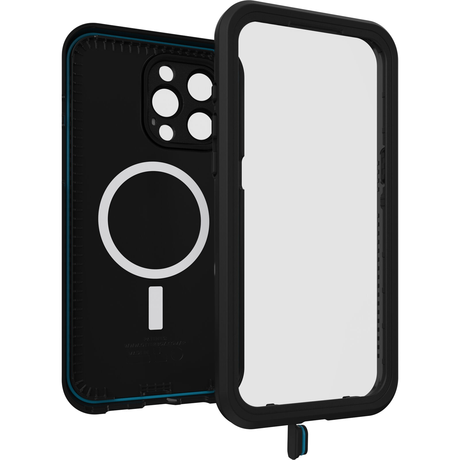 Fre iPhone 15 Pro Max Outdoor Case Hülle mit MagSafe   Display Schutzglas (77-93429) - Schwarz
