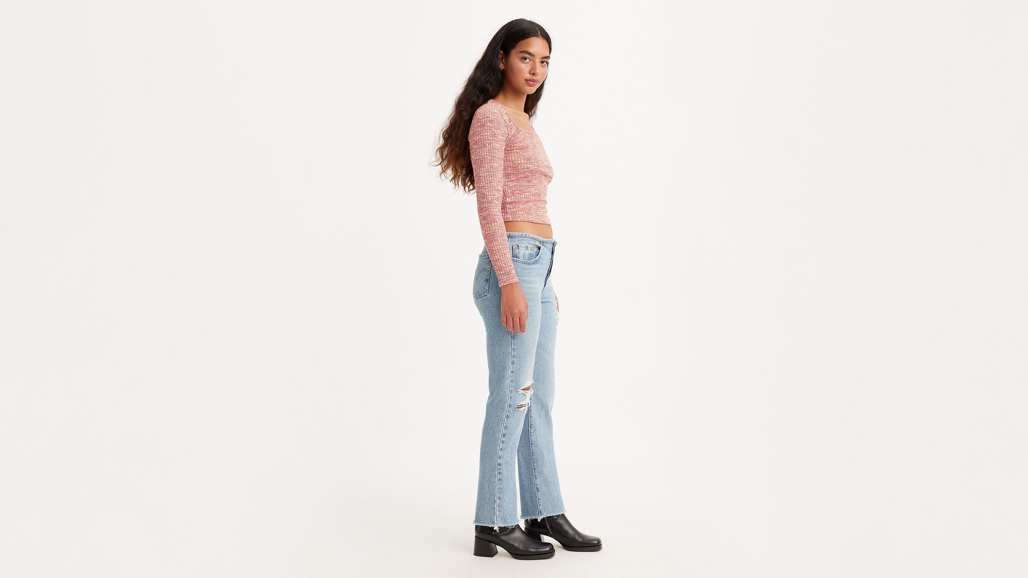 Jean 501® taille fine - Light Indigo Destructed - Bleu