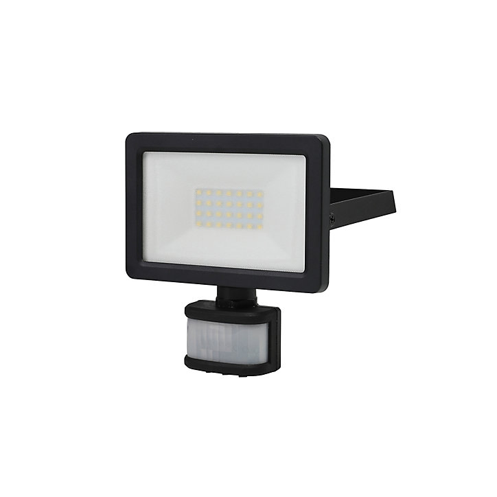 Projecteur LED à détection Lucan 2000lm 20W IP65 GoodHome noir