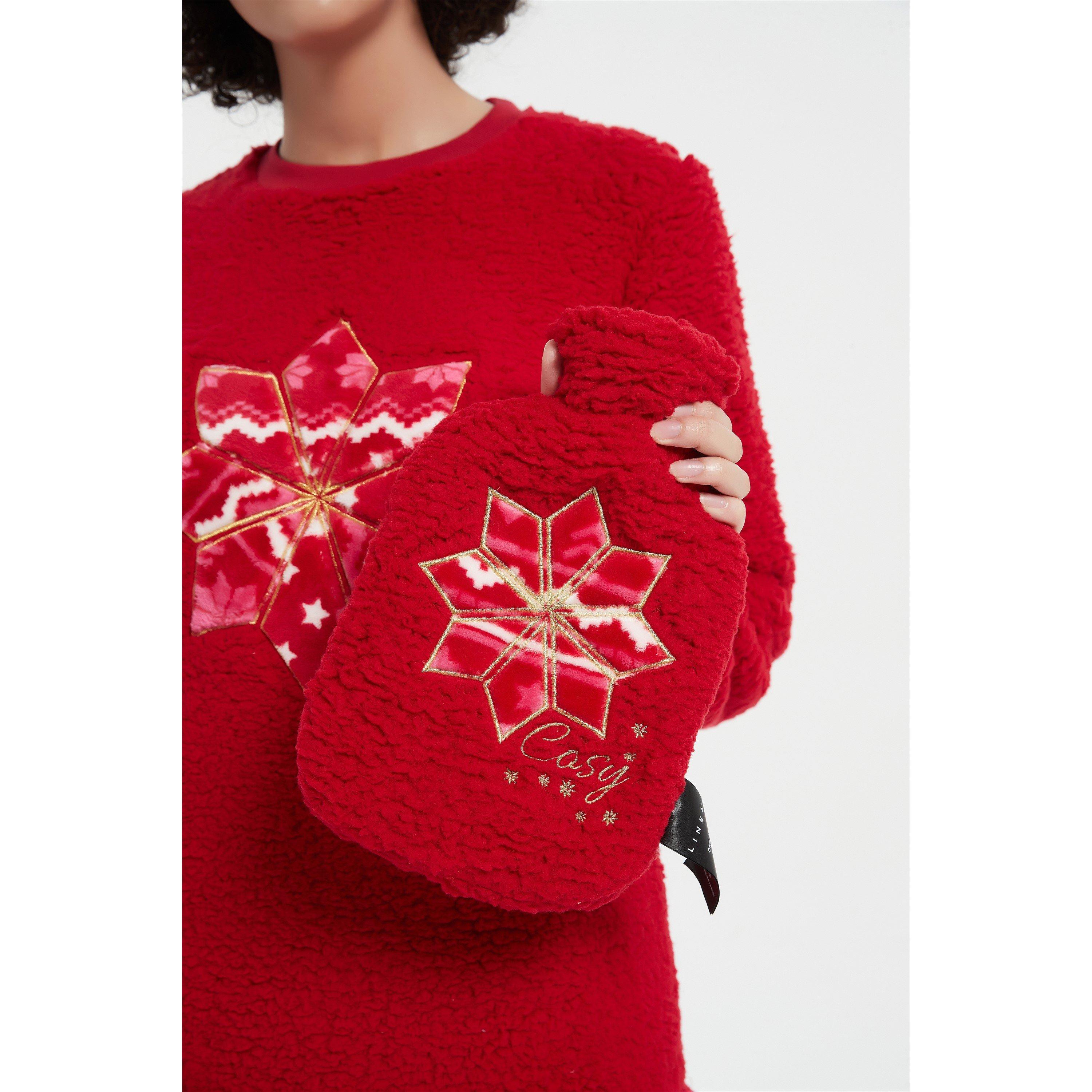 Linea Ladies Cosy Pyjama and Hot Water Bottle Gift Set