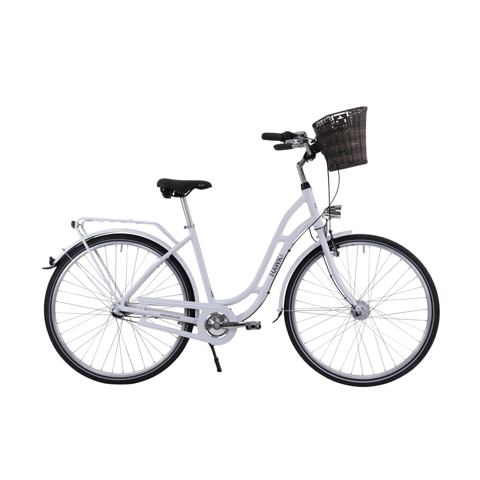 Hawk City Classic Joy White- Damenfahrrad 28“ - Perfektes Stadtfahrrad I Leichtes Damen Fahrrad mit Shimano 3-Gang Nabenschaltung